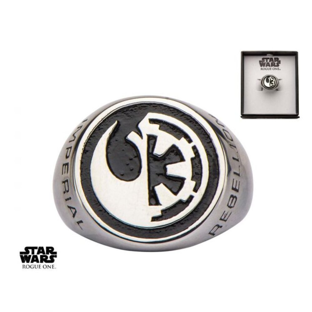 Star Wars™ Rogue One Rebel Alliance Galactic Empire Symbol Ring Stainless Steel
